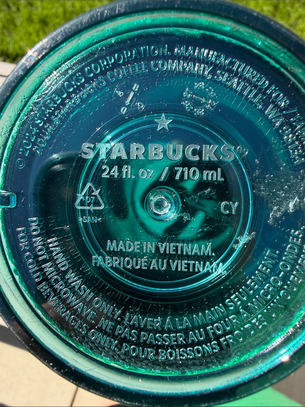 Starbucks 2024 Spring Green Mermaid Scales Venti Cold Cup Tumbler 24oz